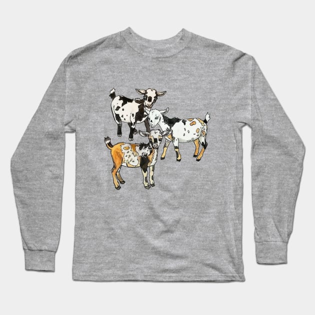 Goats Long Sleeve T-Shirt by gingerchan